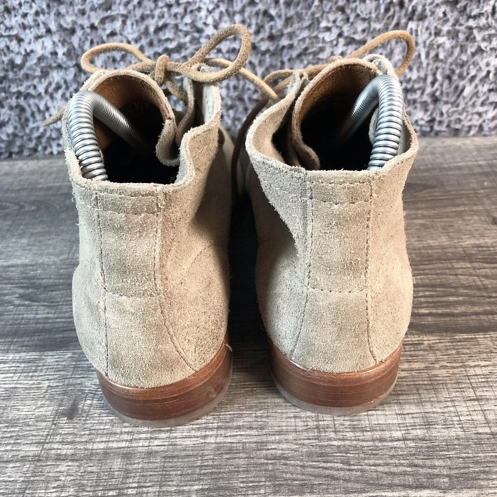 Frye Boots Mens Size 9.5 Beige Suede Chukka Ankle Leather Sole Dress Casual